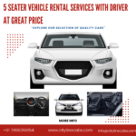 5 Seater Vehicle Rental Services With Driver At Great Price