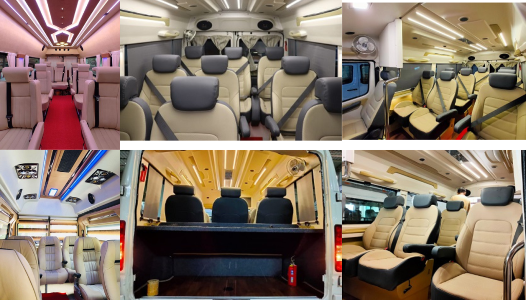 9 seater luxury tempo traveller Travel Rates Per Km