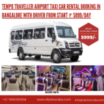 Tempo Traveller Airport Taxi Car Rental Booking in Bangalore