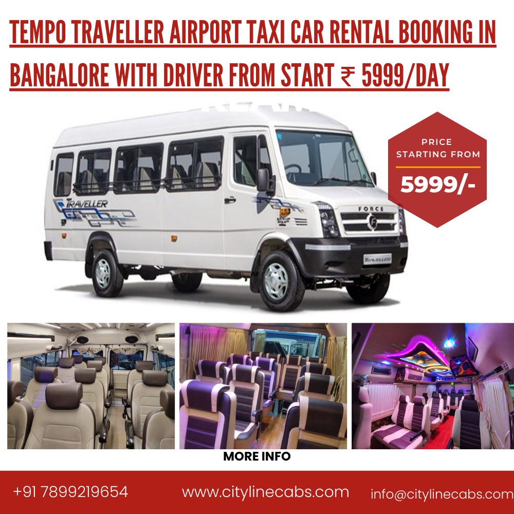 Tempo Traveller Airport Taxi Car Rental Booking in Bangalore