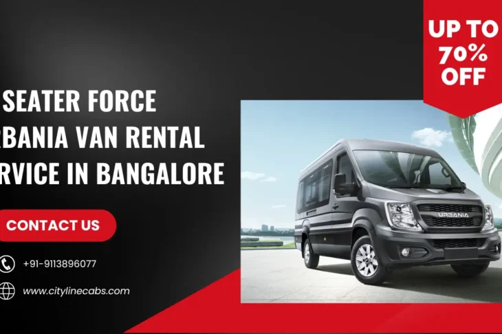 10 seater Force urbania van Rental Service in Bangalore