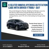 6 seater Innova Hycross Outstation Cabs With Driver