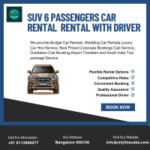 SUV 6 passengers car rental With Driver at Great Prices