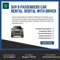 SUV 6 passengers car rental With Driver at Great Prices