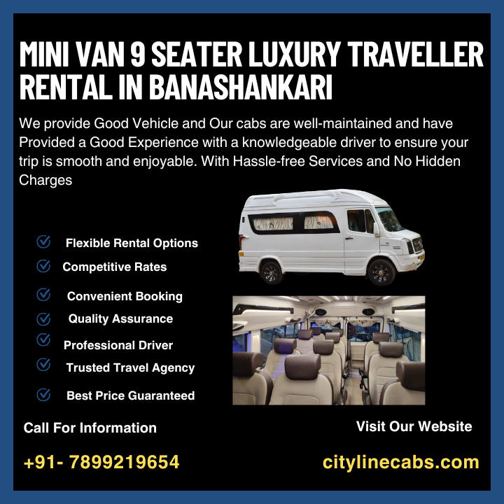 Mini Van 9 seater Luxury Traveller Rental in Banashankari