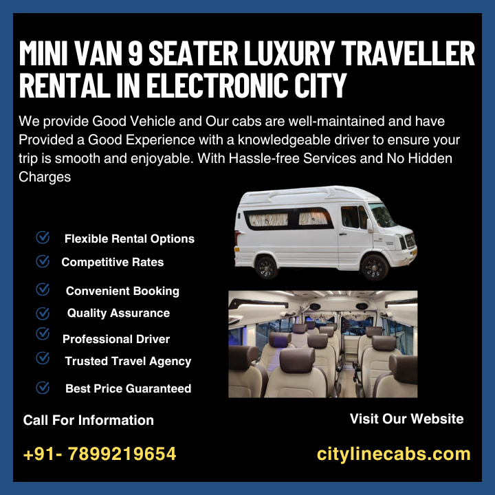 Mini Van 9 seater Luxury Traveller Rental in Electronic City