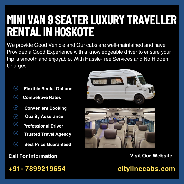 Mini Van 9 seater Luxury Traveller Rental in Hoskote