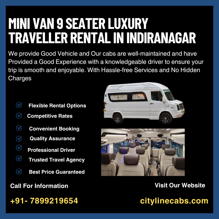 Mini Van 9 seater Luxury Traveller Rental in Indiranagar