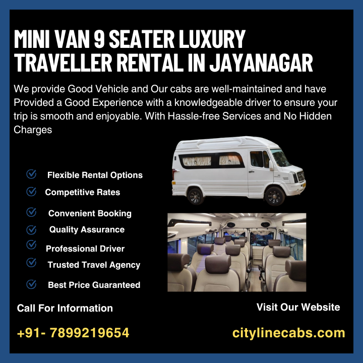 Mini Van 9 seater Luxury Traveller Rental in Jayanagar