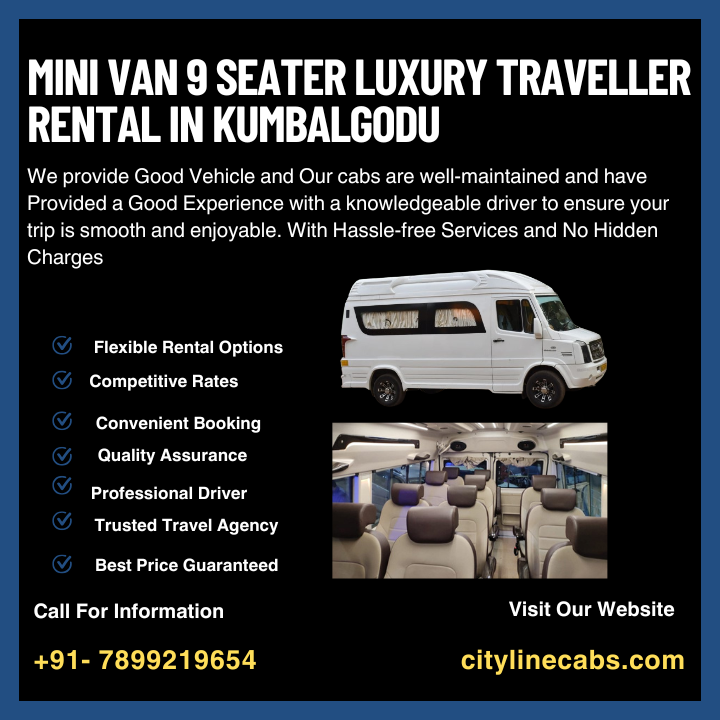 Mini Van 9 seater Luxury Traveller Rental in Kumbalgodu