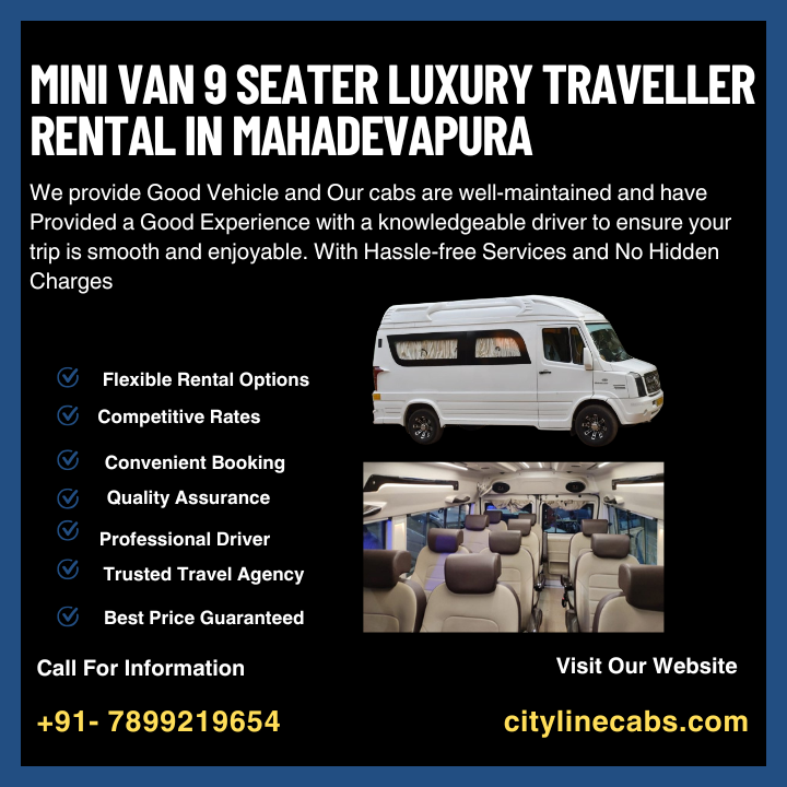 Mini Van 9 seater Luxury Traveller Rental in Mahadevapura