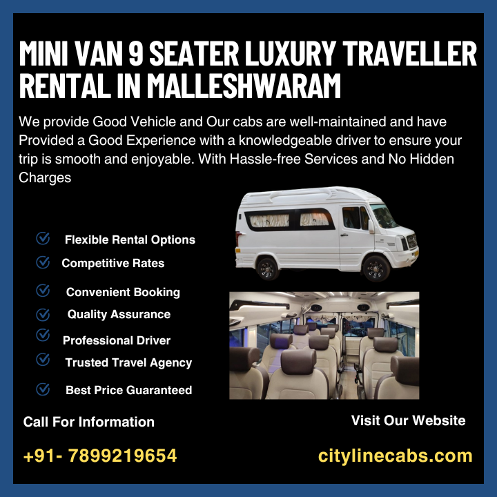 Mini Van 9 seater Luxury Traveller Rental in Malleshwaram