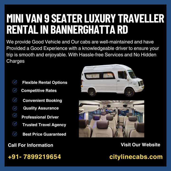 Mini Van 9 seater Luxury Traveller Rental in bannerghatta road