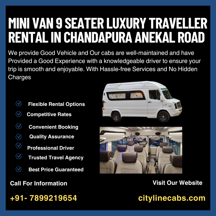 Mini Van 9 seater Luxury Traveller Rental in chandapura anekal