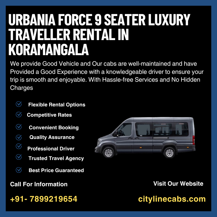 Urbania Force 9 Seater Luxury Traveller Rental in Koramangala