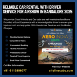 Reliable Car Rental with driver Service for Airshow in Bangalore