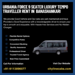 Urbania Force 9 Seater Luxury tempo traveller rent in Banashankari