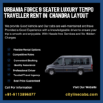 Urbania Force 9 Seater Luxury tempo traveller rent in Chandra Layout