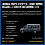 Urbania Force 9 Seater Luxury tempo traveller rent in Electronic City