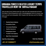 Urbania Force 9 Seater Luxury tempo traveller rent in Shivaji Nagar